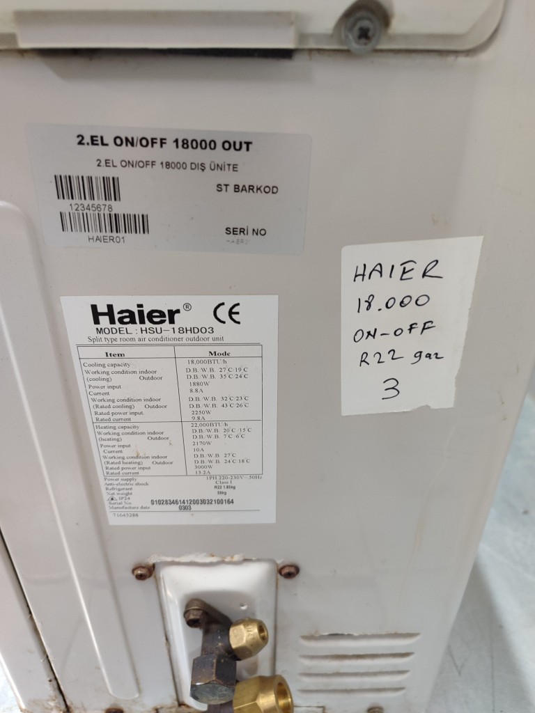 Haier 18000 Btu On-Off Klima görsel 3